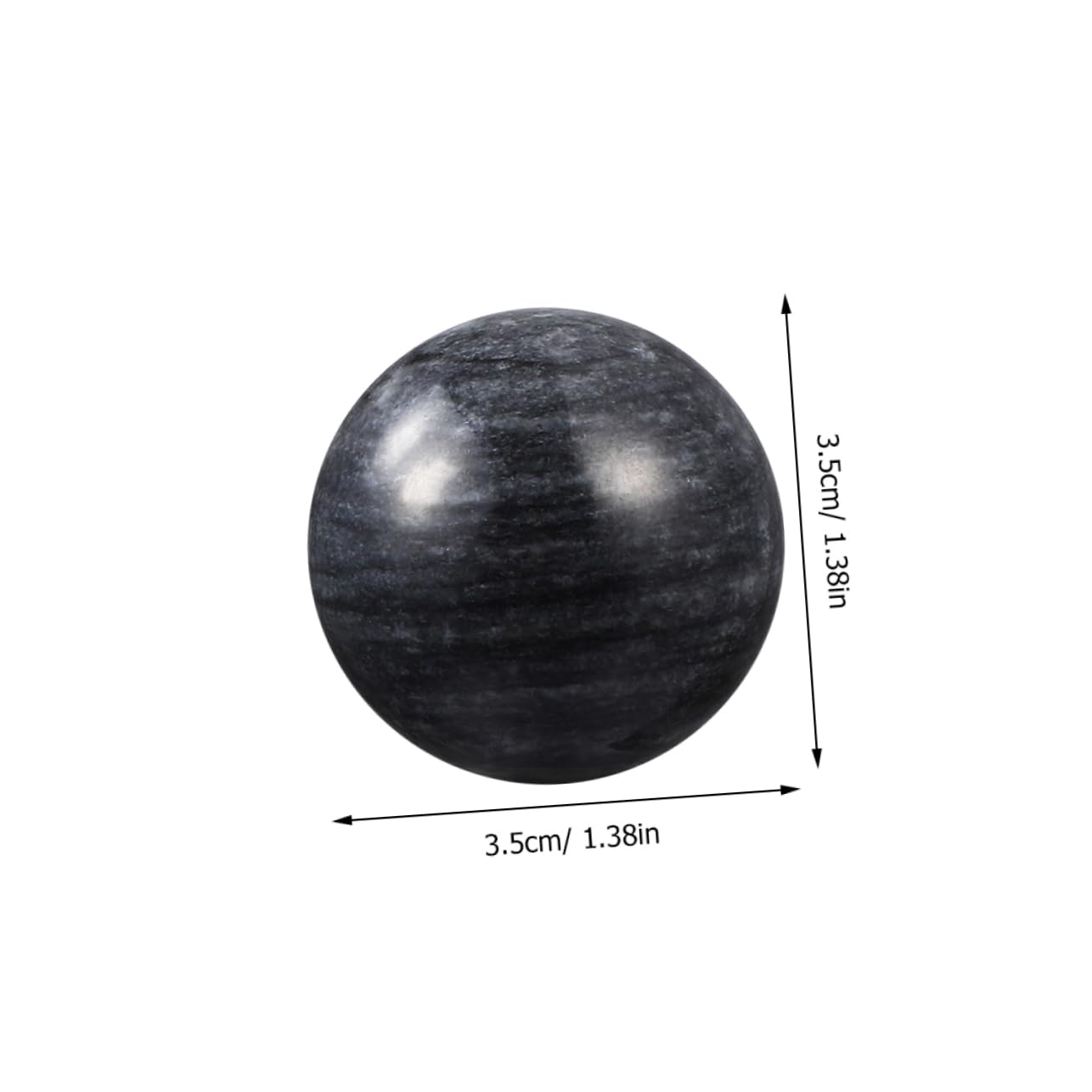 FRCOLOR Elderly Fitness Balls Jade Hand Massage Balls 4pcs Portable Smooth Massage Balls for Hand Exercise Random Color