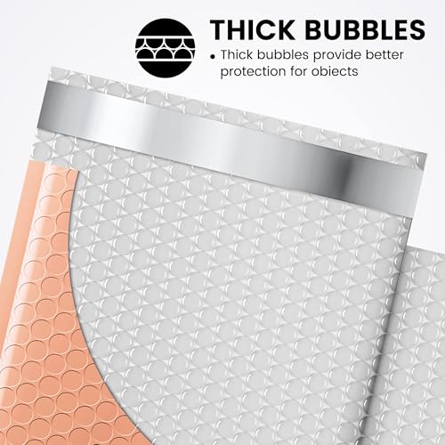 Image of Fuxury Bubble Mailer 6x10 inch 600 Pack Bubble Mailers Usable Size 6x9 inch Shipping Padded Envelopes Self Seal Mailing Envelopes Bubble Padded for Mailing,Packaging, Small Business,Boutique,Bulk #0, Peach