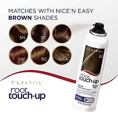 Clairol Root Touch-Up Temporary Spray, Medium Brown Hair Color, 1.8 Ounce (Pack Of 2) #TOP6