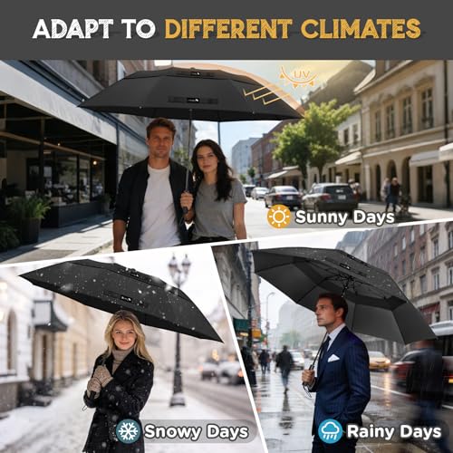 Parapluie résistant au vent ZOMAKE grand format pour se protéger efficacement à deux - 7