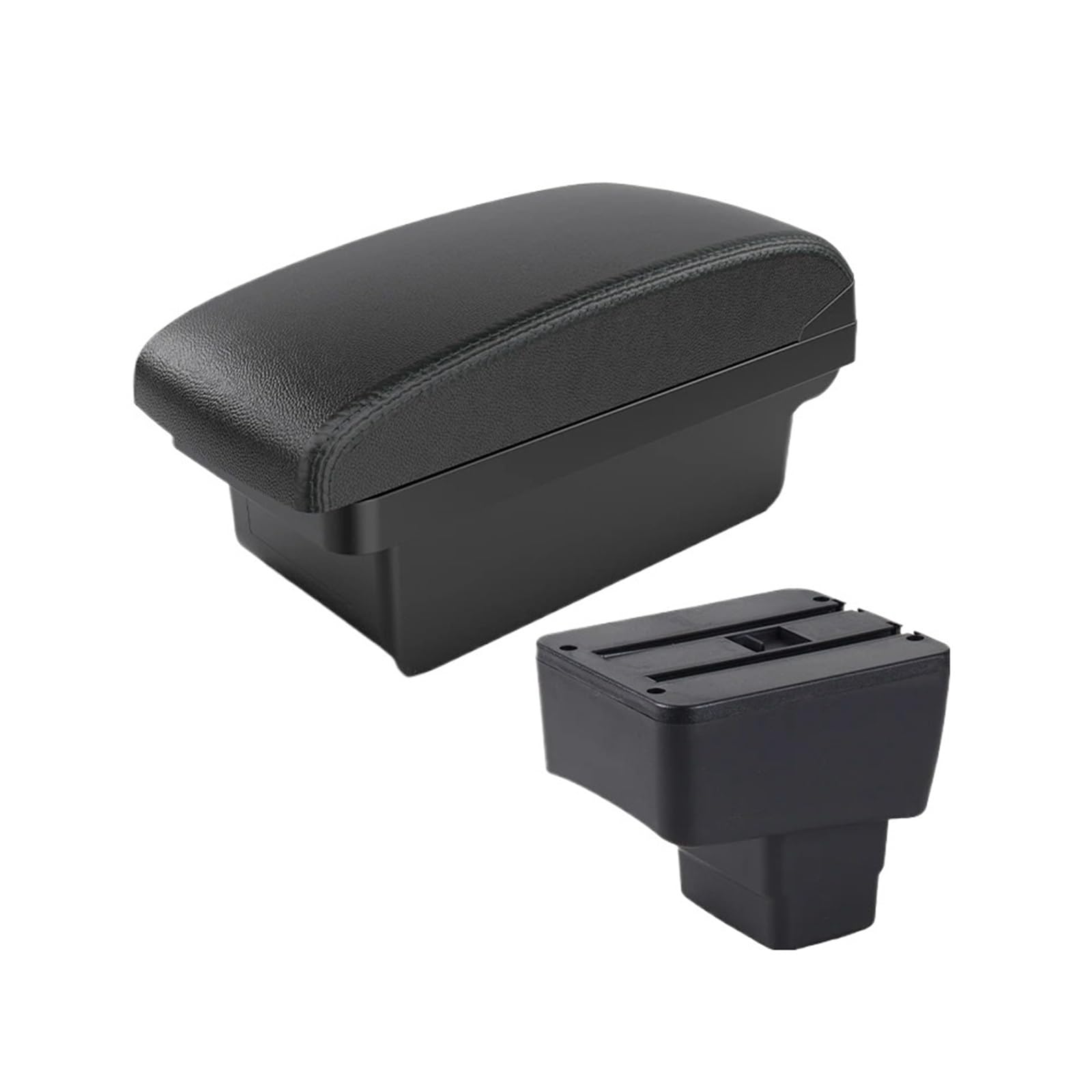 Ggwqoops Car Armrests For Mazda 2 III For (DJ) 2014-2024 Car Armrest Box Storage Interior Modification Multi-function Auto Parts Armrest Box(A2 Black line NO USB)