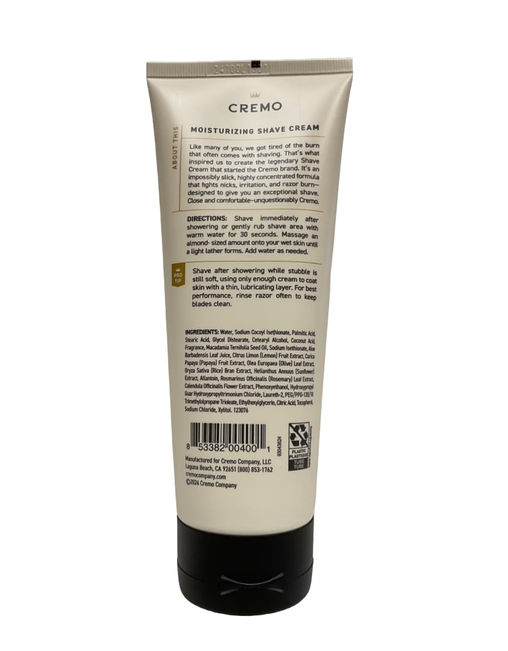 Cremo Classic Citrus Shave Cream 6 oz (Pack of 12)