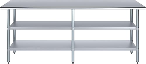 Vista 245 de Mesa de trabajo de acero inoxidable AmGood