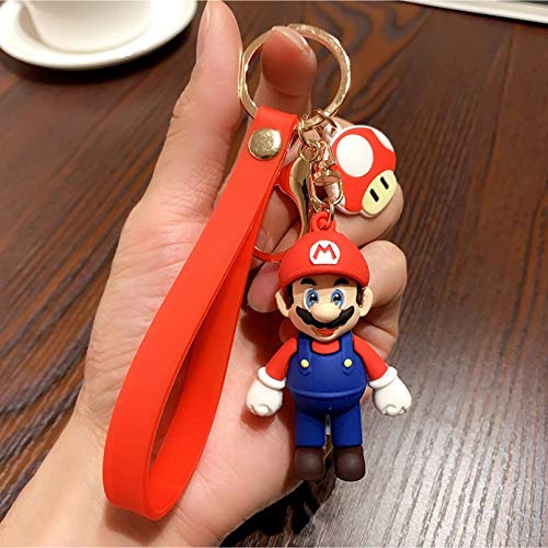 MINTUAN Super Mario Bros Llavero de Dibujos Animados 3D Super Mario Llavero de Moda Mario Bolsa...