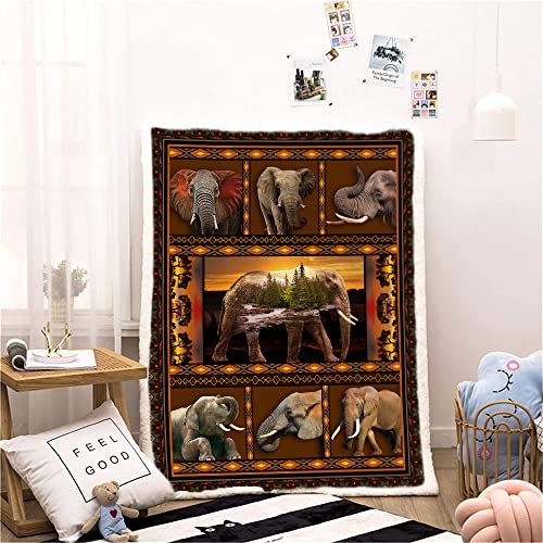 Onecmore Southwest Native American Elephant Blanket.aztec Blanket Indian Blanket Navajo Blanket Elephant Gifts For Women,Mexican Decorative Farmhouse Blanket For Sofa Bed (Elephant,60"X80") #TOP2