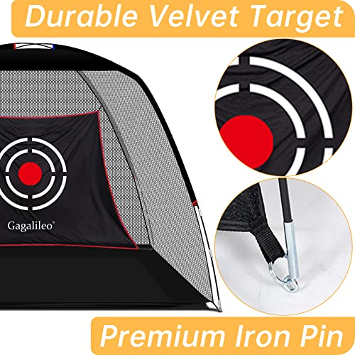 Golf Nets For Backyard Driving Golf Practice Net Golf Net For Indoor Use Golf Hitting Nets 10X7X6Ft Home Driving Range With Target And Carry Bag (Pro Black) #TOP1