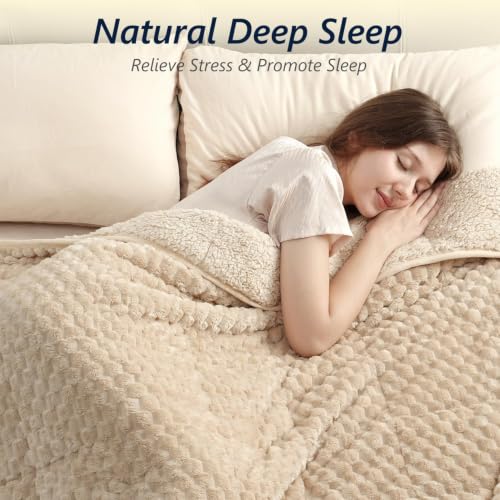 Image of Mr. Sandman Weighted Blankets for Adults, Queen Size 80 x 87 Inches, 15lbs