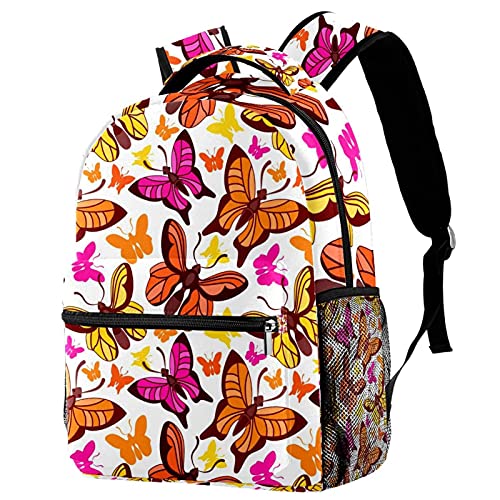 Sac à dos imprimé papillon coloré multicolore aux finitions soignées