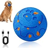 Interaktiver Spielball für Hunde, Hundespielzeug Ball, Intelligenter Selbstbewegender Hundeball, Hundeball Unzerstörbar, Self Moving Dog Ball, Hundespielzeug Elektrisch, für Mittlere Große Hunde(Blau