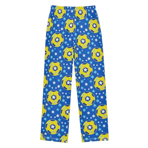 Pajama Pants Yellow Soccer Star Long Sleep Pants Lounge Bottoms