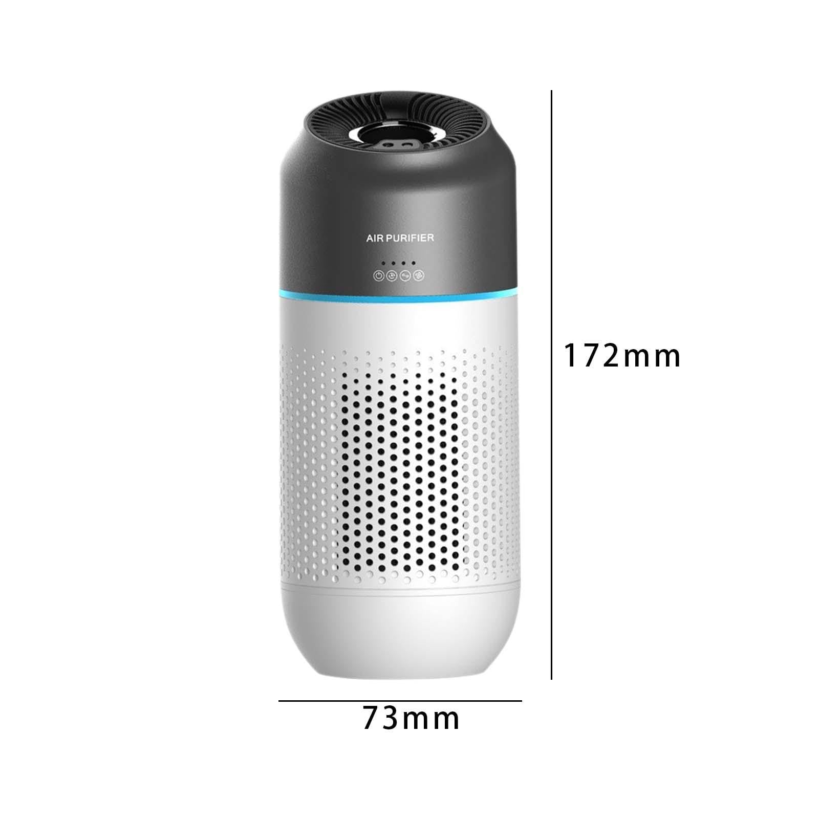 Juego de 2 purificadores de aire portátiles silenciosos para coche, para baño, dormitorio, inodoro