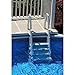 Vinyl Works Deluxe Adjustable 24 Inch Wide in Pool Step Ladder Entry System for Above Ground Swimming Pools with Non Slip Steps, Taupe