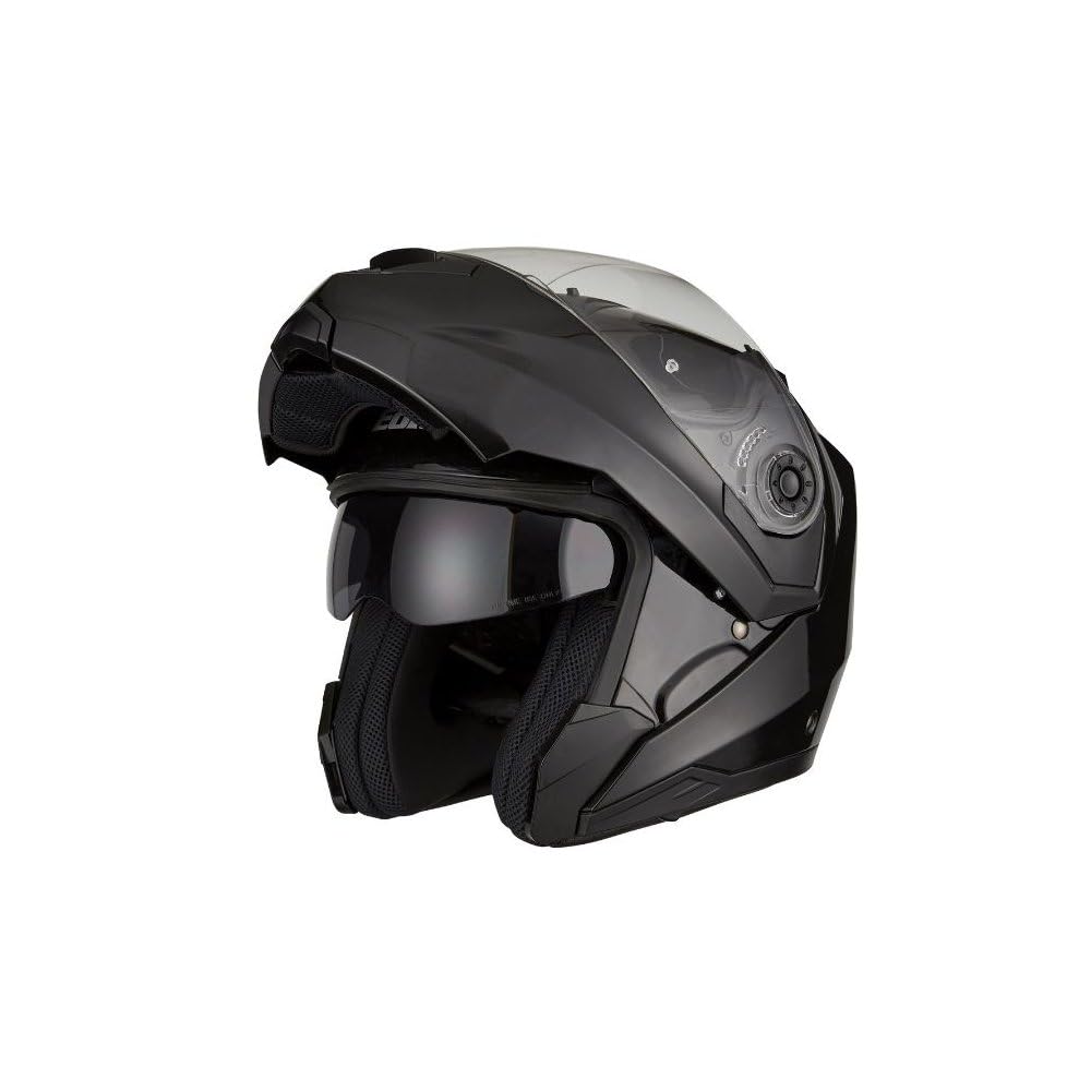 EOLE Casco modular SUBTLE negro brillante, con homologación ECE R 22.06 – Talla XXL (63–64 cm) – Calota de ABS