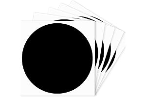Black Dot Stickers, 4 inch Writable Stickers, Bulk Circle Stickers for Yard...