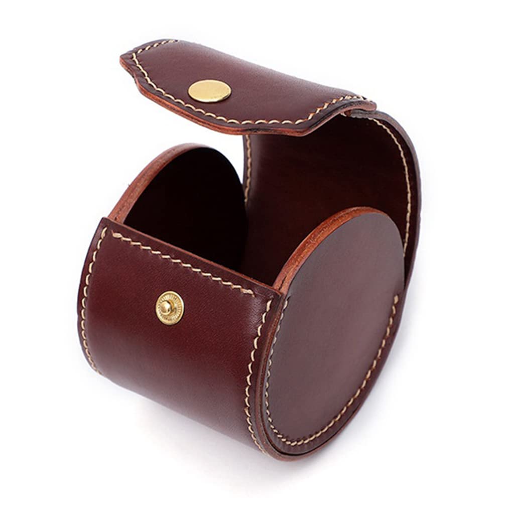 Tragbare Uhrenrolle,Leder Uhrenbox,1schlitz,Uhrenetui Für Herren Und Damen Für Die Reise,Doppeltes Leder Hart Und Langlebig,Leicht,für Aufbewahrung/Geschenk/Jahrestag/Geburtstag-Coffee