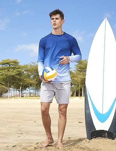 Kpsun Mens Swim Shirts Upf 50+ Rash Guard Long Sleeve Sun Uv Protection Beach Shirts Quick Dry Fishing T-Shirt thumb #4