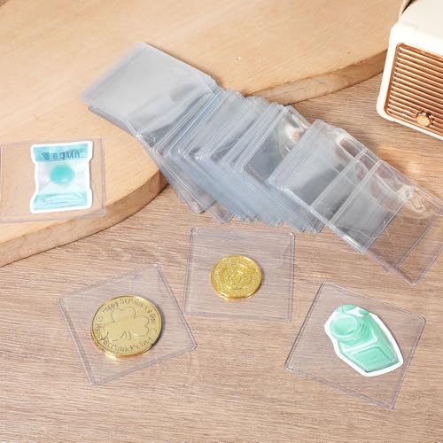 Fundas con bolsillo para monedas PVC 50 unidades 2.16x2.16 in miniatura 6