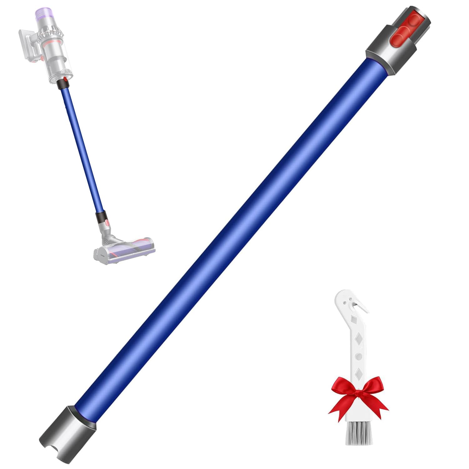 Tube d'extension pour Dyson V15 V11 V10 V8 V7 de 74 cm bleu