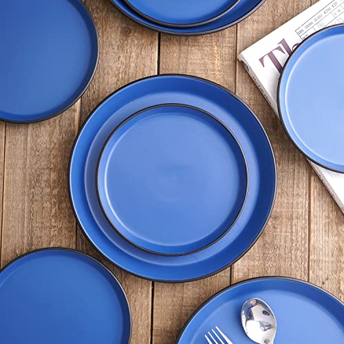 Stone Lain Albie 16-Piece Dinnerware Set Stoneware, Blue and Black - Image 3