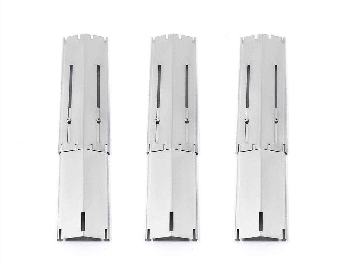 Lot de 3 plaques de Chauffage universelles de Rechange réglables et résistantes en Acier Inoxydable pour Barbecue à gaz, étend de 30,5 cm à 53,3 cm