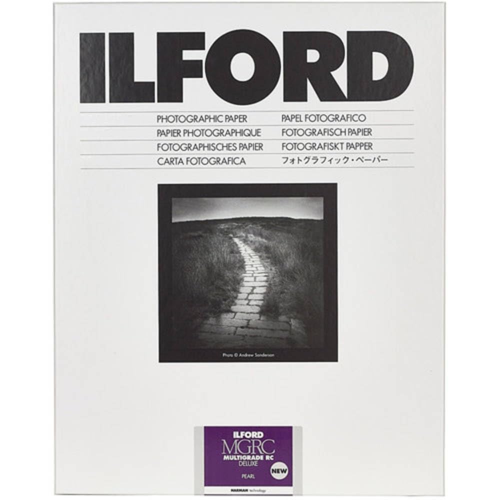 IlfordMultigrade V RC Deluxe Pearl Surface Black & White Photo Paper, 190gsm, 8x10, 50 Sheets