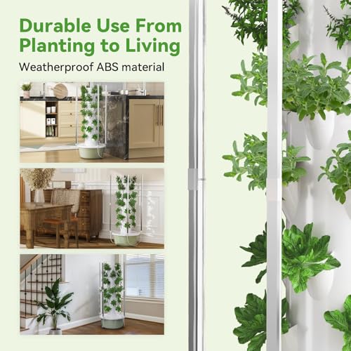 Système de culture hydroponique verticale pour 20 à 36 plantes, station de germination sans sol pour la maison, le balcon, le bureau