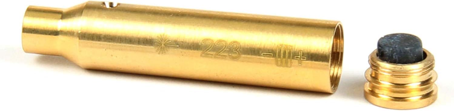 Laser Boresighter Besrilien Bore Sight Laser For .223/5.56MM - Brass Bore Sighter With Batteries 223 5.56mm Caliber Laser Bore Sighting Tool With Batteries