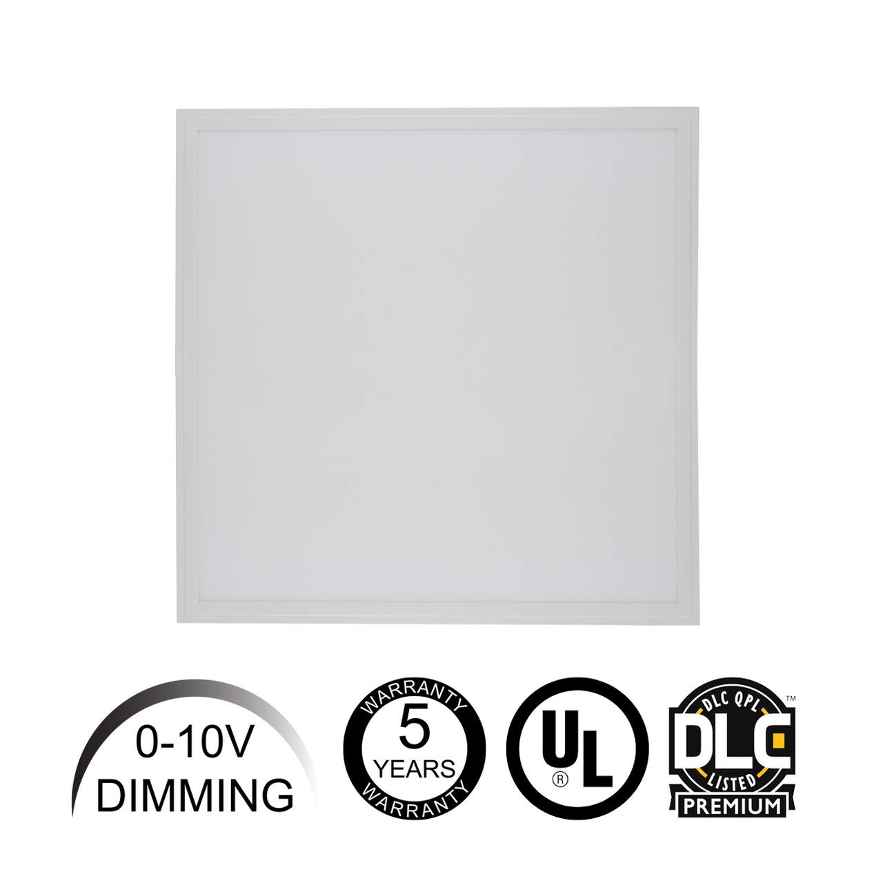 [4 Pack] 2x2 LED Flat Panel Ceiling Light 40w 4000k Cool White 0-10V dimmable 120-277V Input UL and DLC Listed - Equal to 2 lamp ubend Fluorescent