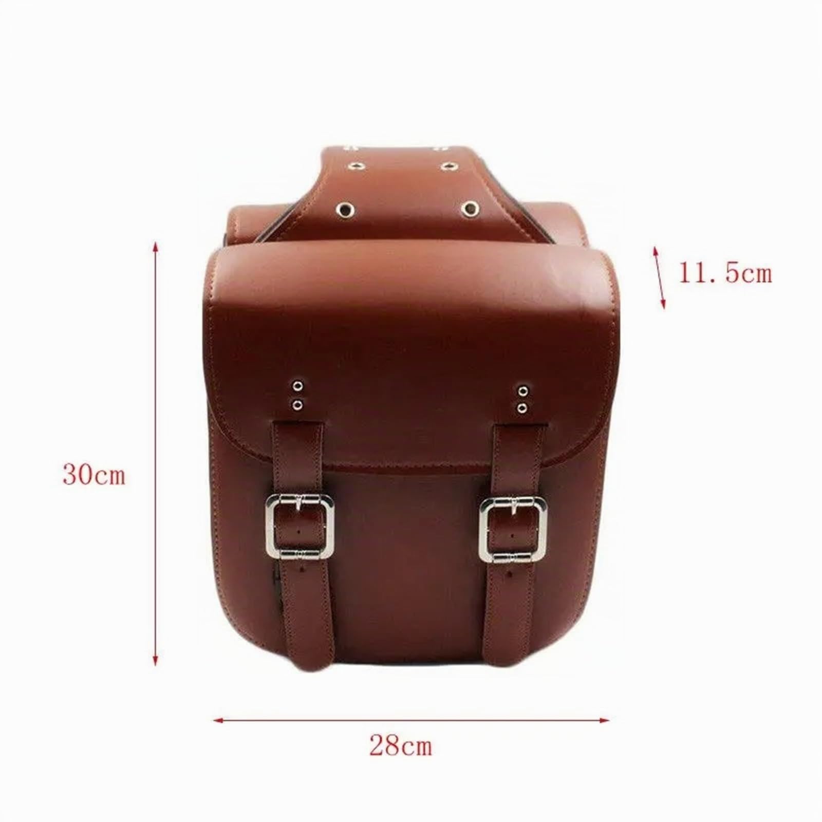 Sacoche Moto Sacoches De Moto en Cuir PU Pochette À Outils Latérale Gants Bagages Sacs Selle Vintage Marron Universel Sac Moto(1set Brown)