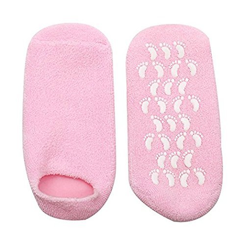 Pinkiou Spa Moisturizing Gel Socks For Dry Feet Ankles Cracked Heel Repair Repair Skin Care Treatment Soften Feet Booties Pedicure With Essential Oils Vitamins For Women Men(Socks, Pink) #TOP1
