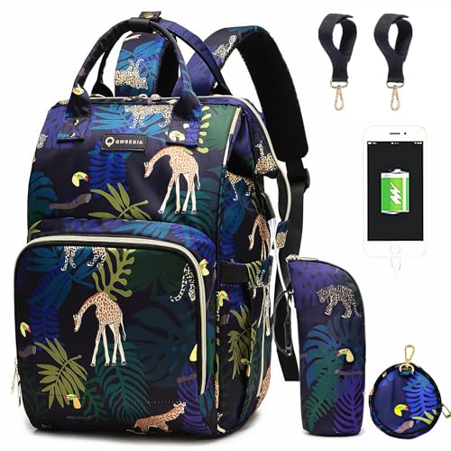 QWREOIA Animal Print Diaper Bag