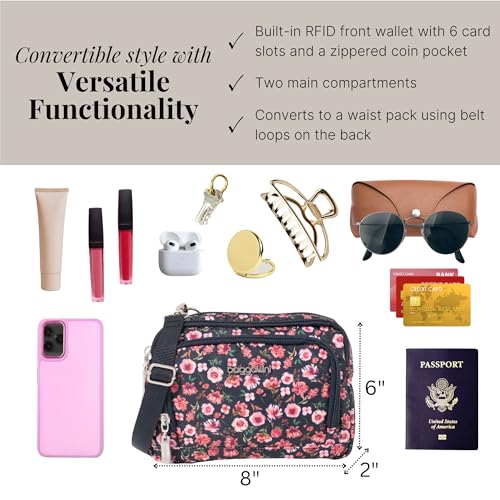 Image of Baggallini Triple Zip with Front Wallet /Trifecta RFID Wallet Crossbody