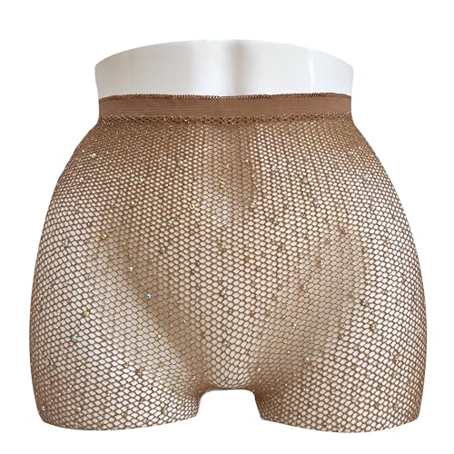Image of Skintone Carnival Stockings | Gold Glitter Fishnet Tights for Caribbean Women