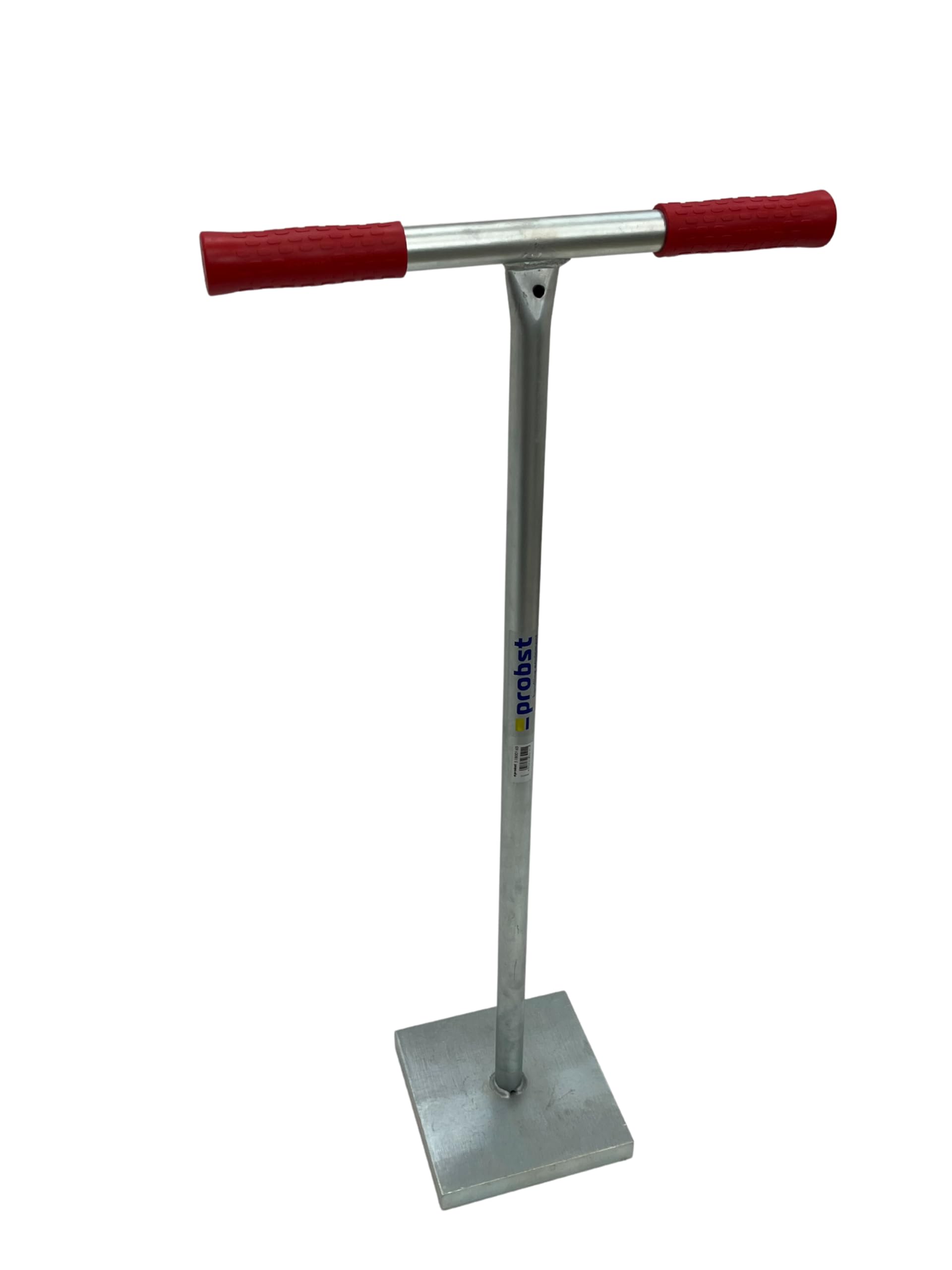 POUNDER PX - Schiacciapavano per terra e terra per terra, sabbia e pavimentazione, piastra di base 19 x 19 cm, altezza manico 86 cm, manici in plastica zincata