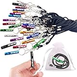 Ruilidesg Emergency Whistle Keychain with Lanyard - Engraving Text - Lifeguard Rescue Signal Tool - Loud High- Dog Whistle for Outdoor,Camping, Hiking