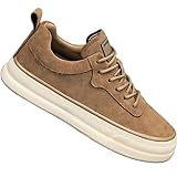 Clolinde Men's Casual Shock-Absorbing Sports Shoes are wear-Resistant, Anti-Slip, Fashionable and Comfortable, Suitable for Skateboarding and Daily Outdoor wear (Khaki,10)
