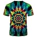 Hisayhe Trippy Psychedelic T-Shirt Men's 3D Cool Graphic Short Sleeve Tees Top,Multicolor3,L
