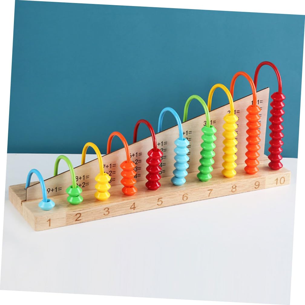POPETPOP Abaco Educativo in Legno per Bambini, Calcolatrice Didattica | 1 Pezzo, Multicolore, per Asilo e Compleanno, Leggero, Strumento di Calcolo Mentale per Studenti
