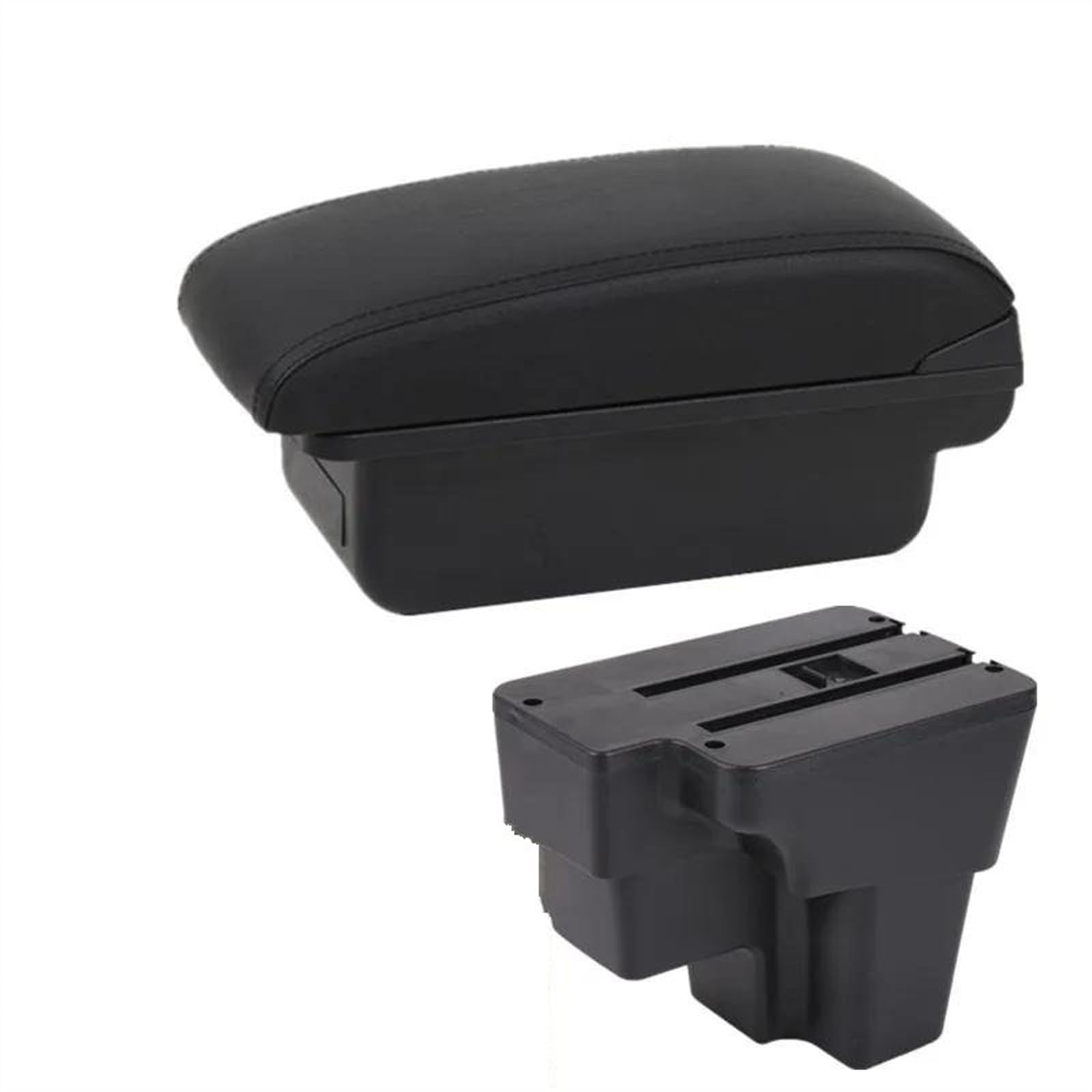 NOHEEU Car Armrest Box Retrofit Part Storage Accessorie For STONIC For Rio Lx For Cerato 2015-2024(A1 Black line NO USB)