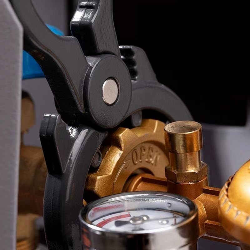 Besttoolifes Llave de válvula reductora de presión para interruptores de gas licuado, herramienta de llave de válvula de tanque de propano compatible con cilindros, herramienta de extracción de