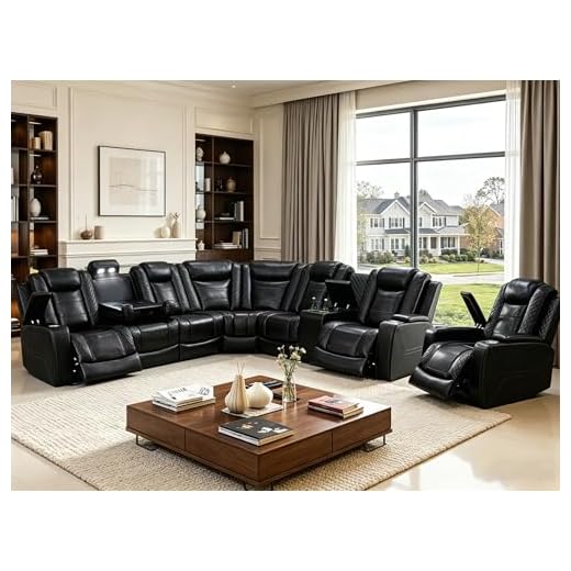 Power Reclining Luxury Sectional Sofa