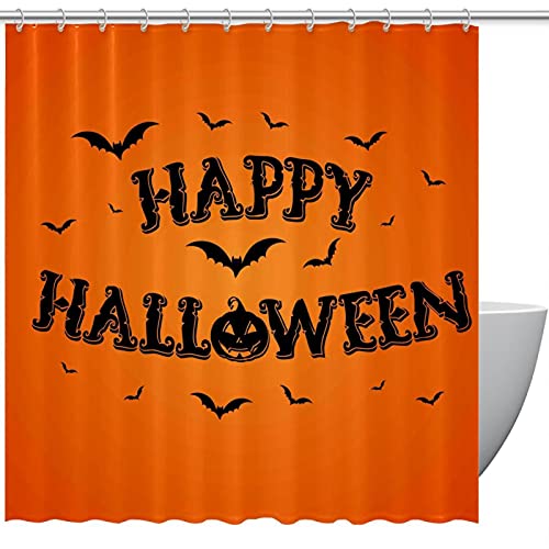Rideaux de douche d'Halloween au tombé impeccable et finitions sans odeur