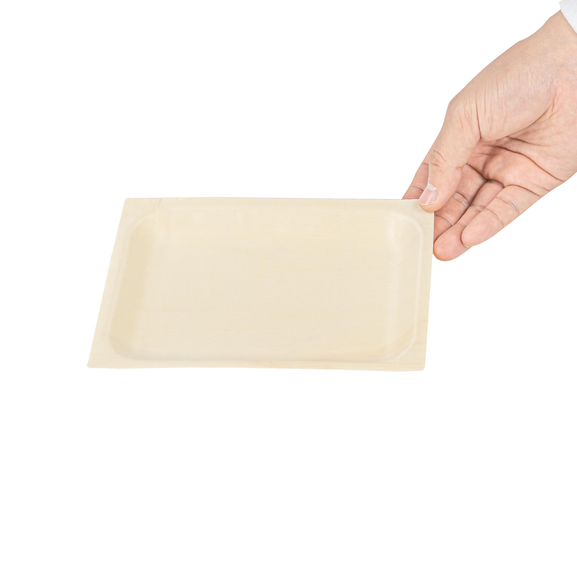 Restaurantware - Platos de servir Taipei de 7 x 5.1 pulgadas, 200 platos desechables para fiestas, sostenibles, a prueba de grasa, platos de madera de álamo, resistentes, para fiestas, bodas, camping,