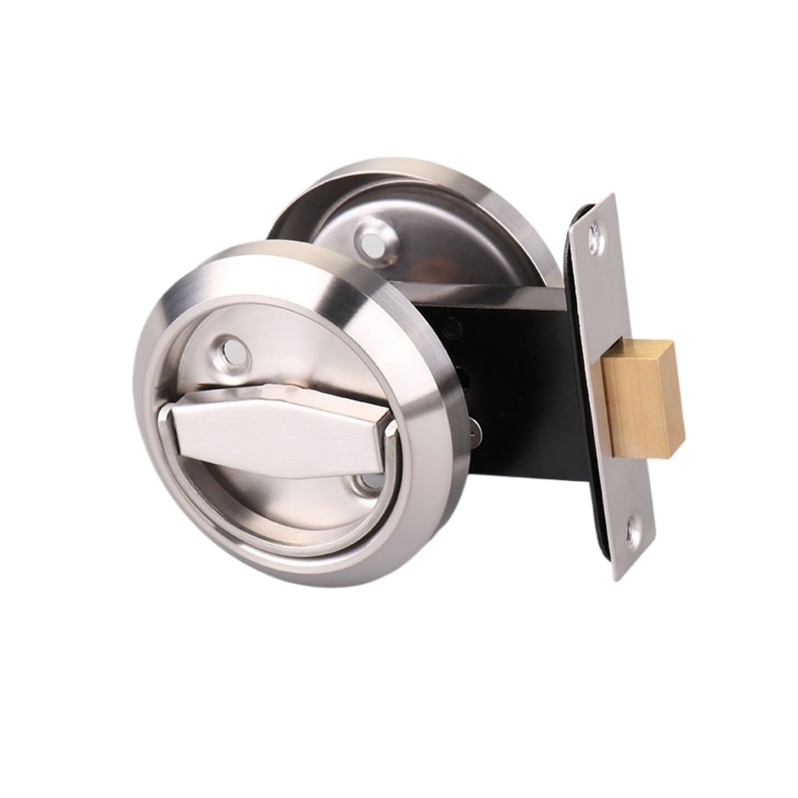 Yxinaer Double Sided 1 Round Recessed Door Lock Invisible Door Concealed Lock