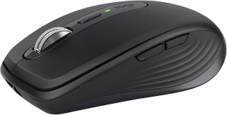 Logitech MX Anywhere 3S Wireless Mouse: 8K DPI Any-Surface Tracking, Quiet Clicks, MagSpeed Scroll, Compact Multi-Device - Graphite