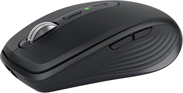 Souris sans fil compacte Logitech MX Anywhere 3S, défilement rapide, suivi sur toutes surfaces 8K DPI, clics silencieux, boutons programmables, USB C, Bluetooth, Windows PC, Linux, Chrome, Mac - Graphite