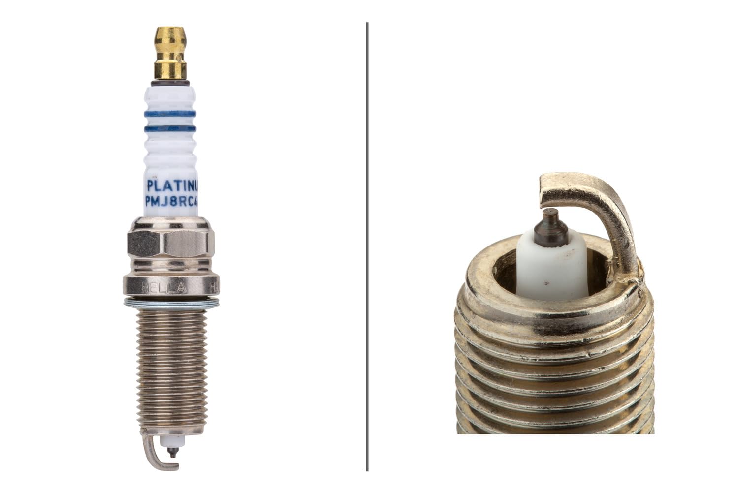 HELLA 8EH 188 705-081 Bujía de encendido - Platinum PMJ8RC4-10 - Ancho llave: 16 - Long. rosca: 26.5mm - Dist. electr.: 1.0mm (Paquete de 4)