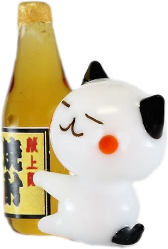 Miniatura 6 de FOLFS CYK 1539 - Objeto de interiorfigurita, bonito gato de cristal hecho a mano, transparente, transparente