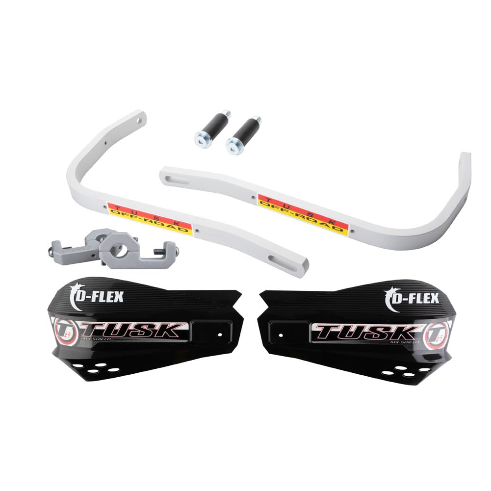 TUSK D-Flex Handguards with MX Shields Black 7/8" Bar Mounts for Husqvarna TE 150 (Fuel I…