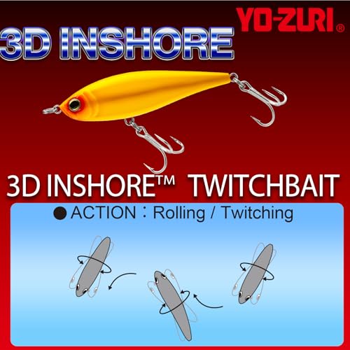 Yo-Zuri R1207-C4 3D Inshore Twitchbait, Color, Silver Black, 70mm 2-3/4" by Duel - Used condition - Image 4